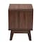 Baxton Studio Markell Mid-Century Transitional Walnut Brown Finished Wood 2-Drawer Nightstand 233-13271-ZORO - alternate 2
